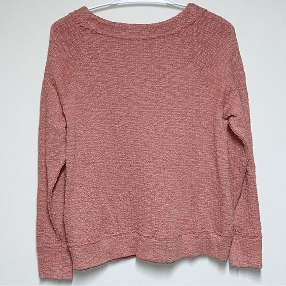 Two by Vince Camuto Peach Orange Raw hem Button front Cotton Cardigan ladies S - Picture 2 of 7